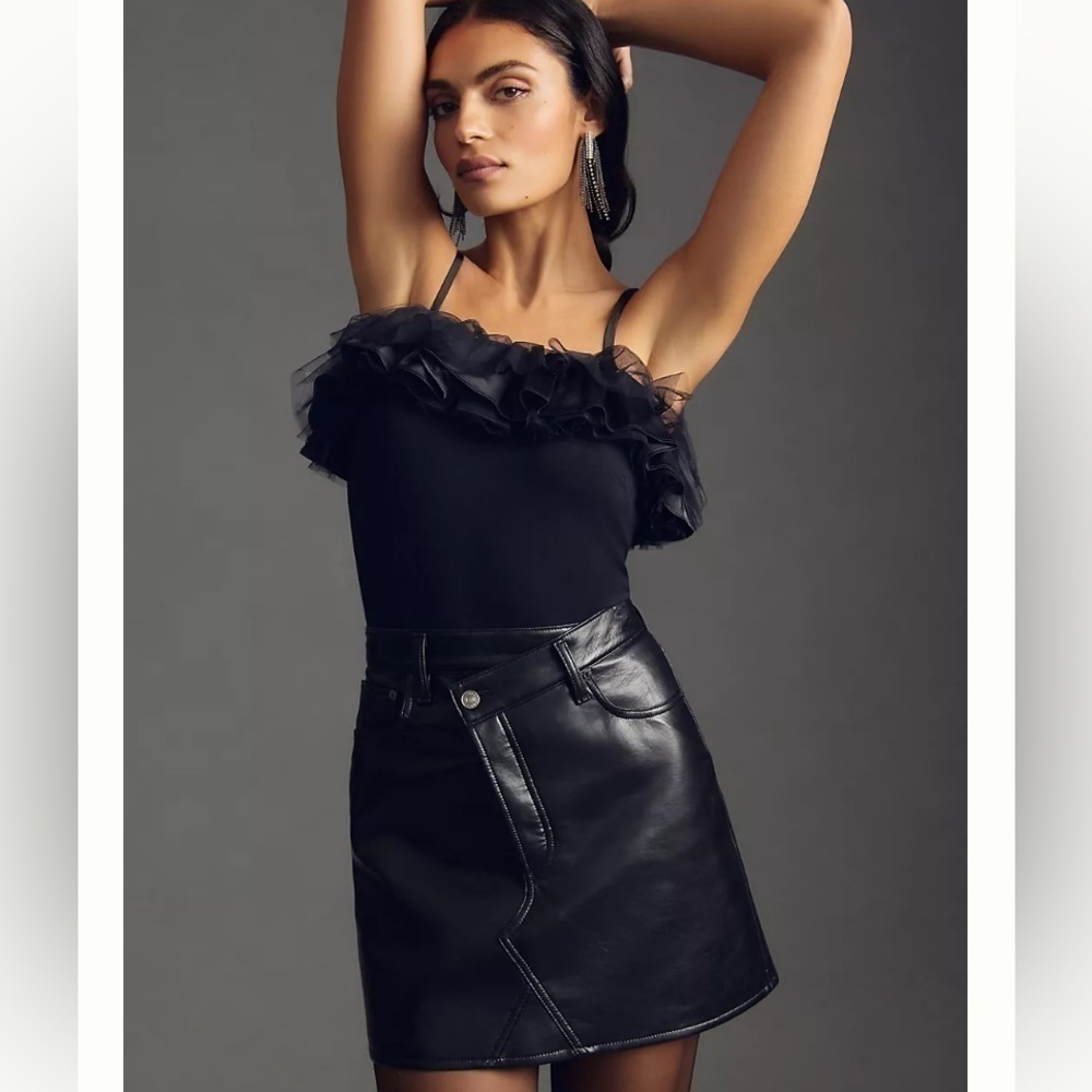 Sunday in Brooklyn Ruffled Off-The-Shoulder Tank Top Anthropologie Size Medium